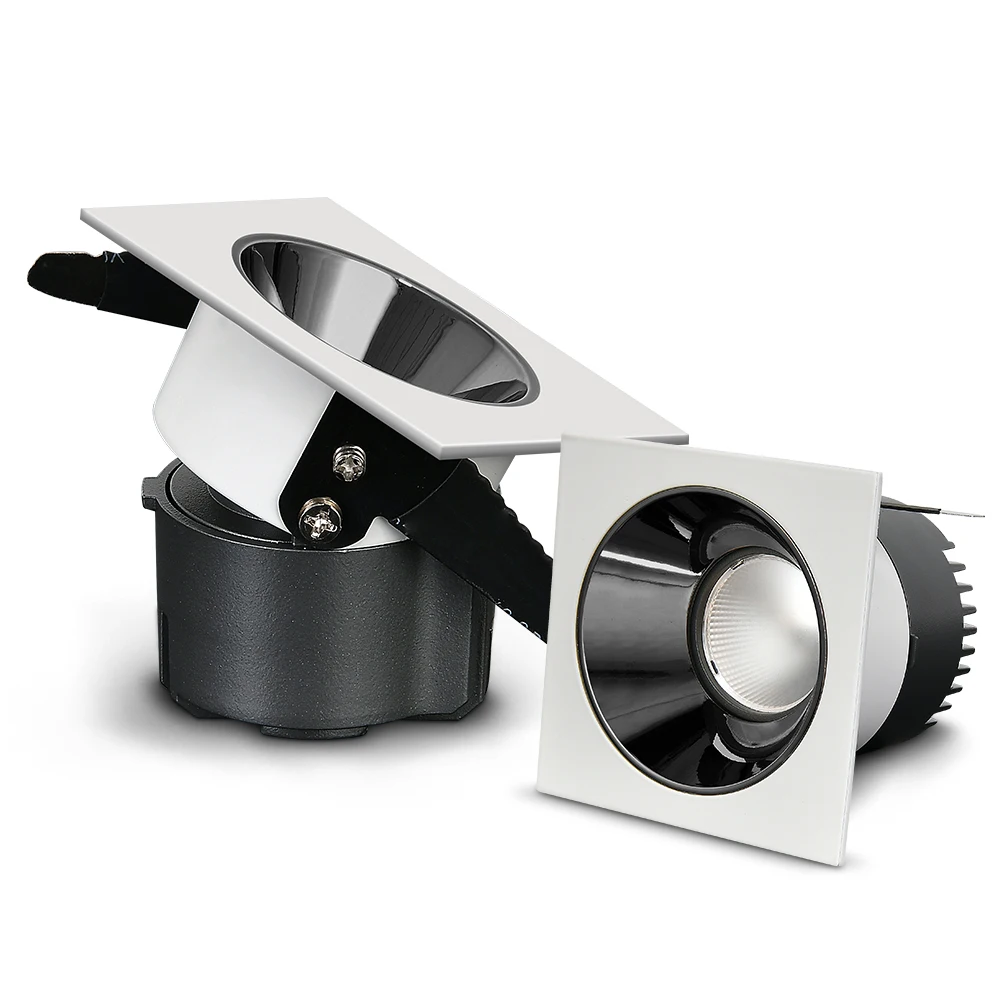 Square Led Downlight Recessed In Led Ceiling Downlight Aluminum High Quality Ceiling Led Spot Lamp For Living Room Kitchen Store