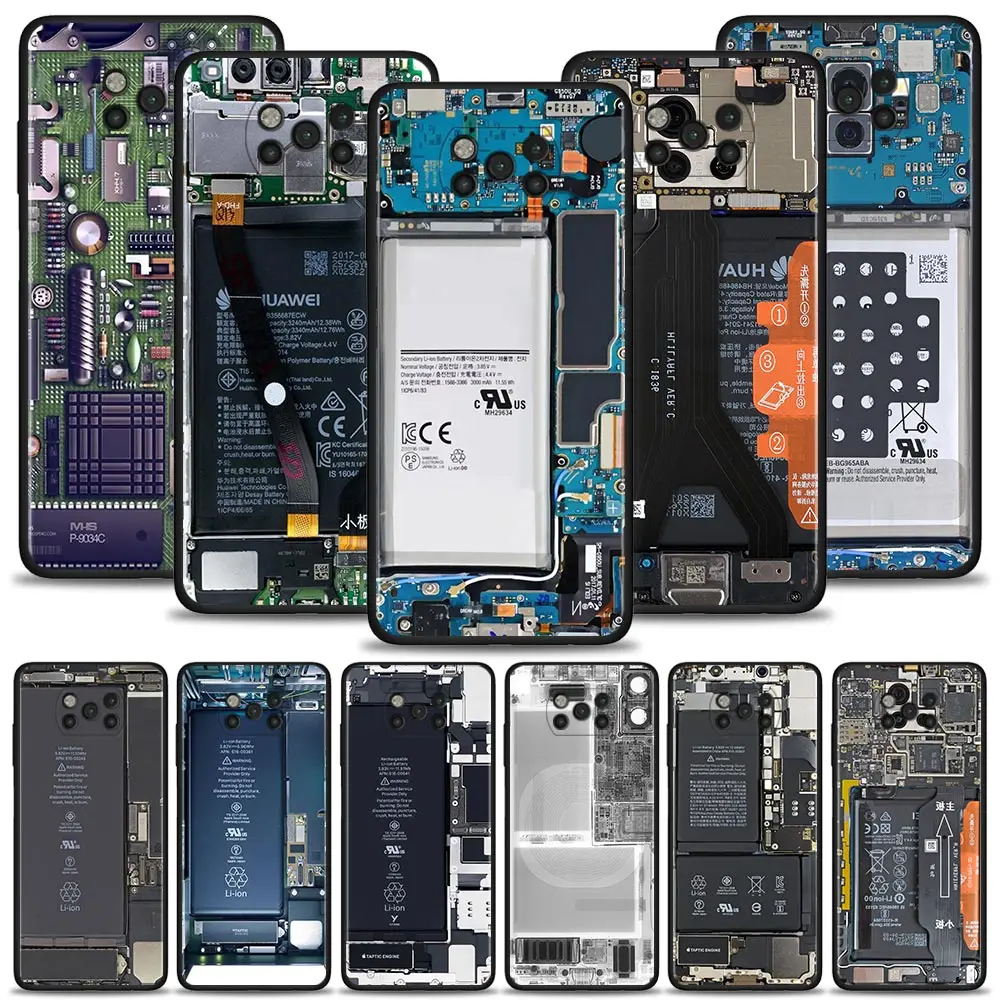 Phone Case For Xiaomi Poco X3 Pro F3 X3 GT M3 X3 NFC F1 M3 Pro 5G F3 GT Silicon Fundas Coque classic motherboard Circuit board