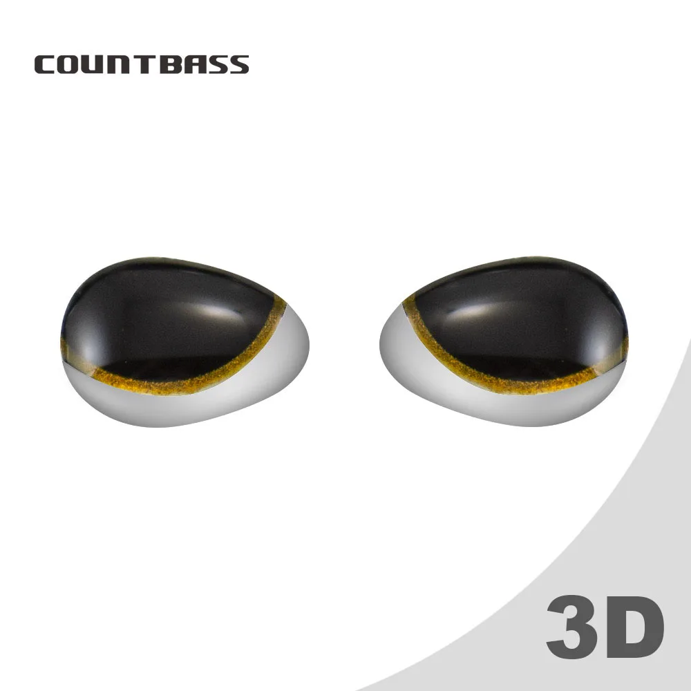 COUNTBASS Special 3D Fishing Lure Eyes for Metal Casting  Jigs Slow Jigging ,Gold Rims 3D Lure Eyes Accessoris