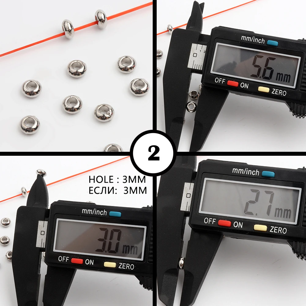 50 Stück, 32 verschiedene Arten, gemischte Metall-Abstandshalter-Perlen mit unterschiedlichen Lochgrößen für die Herstellung von Schmuck, Armbändern, Halsketten und Ohrringen – Großhandel. – Detail 4