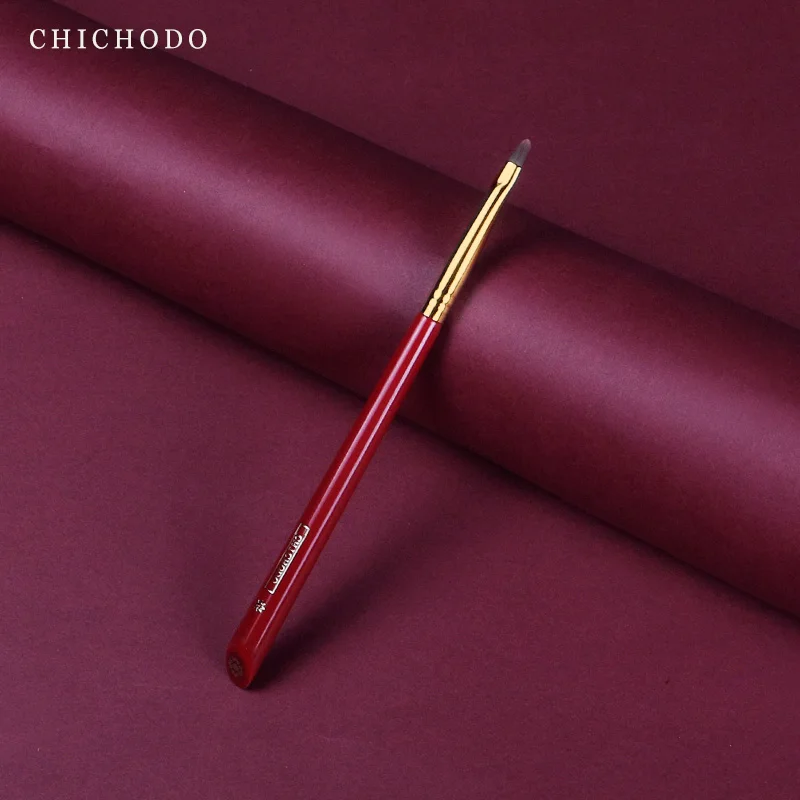 CHICHODO Makeup Brush-Luxurious Red Rose Series-High Quality Synthetic Hair Eyesliner Brush-Cosmetic Pen-Beauty Tools-Make up