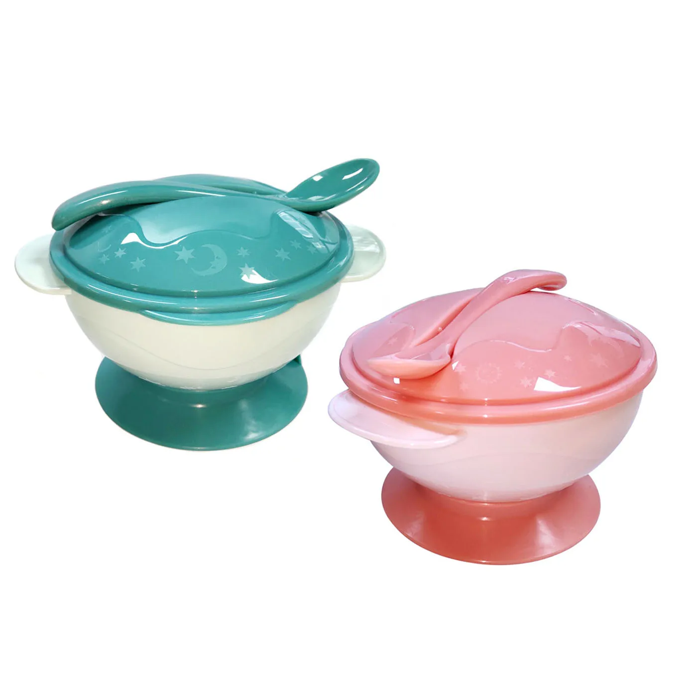 

Baby Sucker Bowl Children's Tableware Baby Learning Dish with Bowl Set Baby Feeding Bowl Spoon Dishes Kids Assist Training