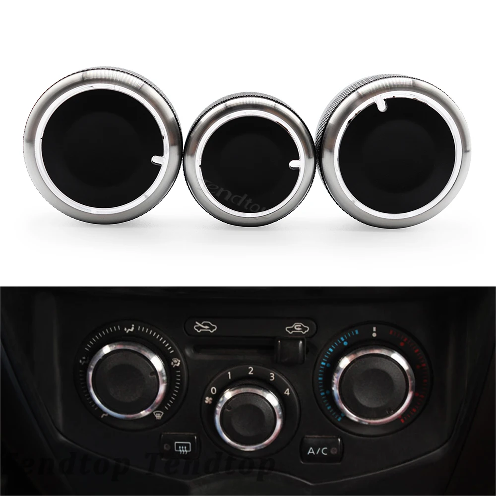 3Pcs/lot Fit For Nissan LIVINA TIIDA SYLPHY GENISS Note E11 2004-2013 Car AC Knob Air Conditioning Control Switch Button