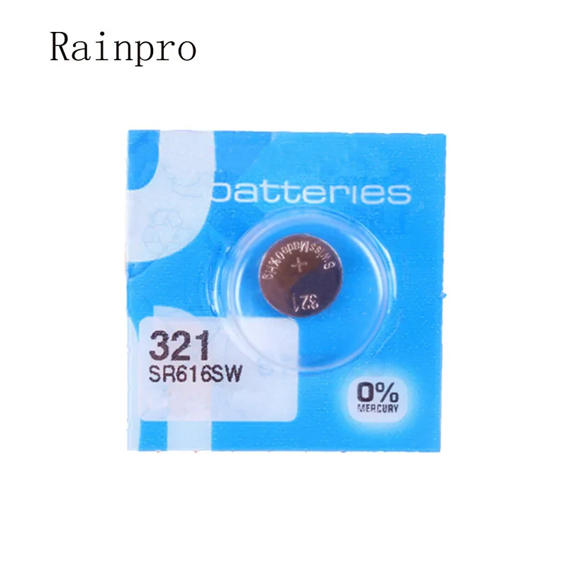 Rainpro 2pcs SR616SW 321 Silver oxide battery 1.55V watch battery coin cell