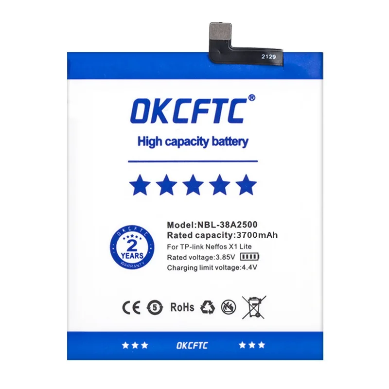 New Original 3700mAh NBL-38A2500 Battery For TP-link Neffos X1 Lite TP904A TP904C Replacement Batteries