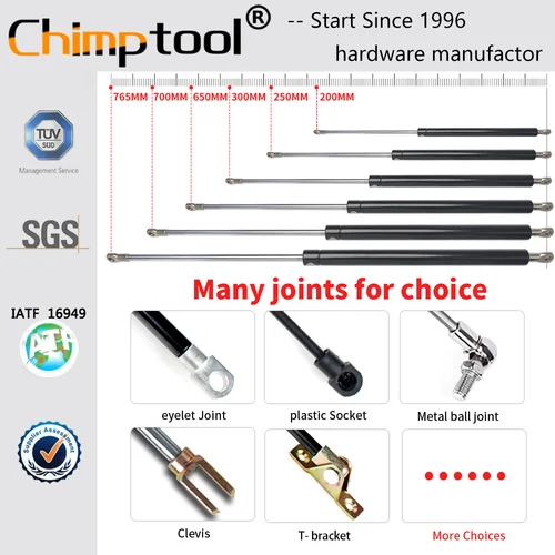 Amortiguador Universal con resorte de Gas, barra de soporte de elevación hidráulica para cama RV, muebles de máquina de coche, puede personalizar Gasveer, 1 ud.