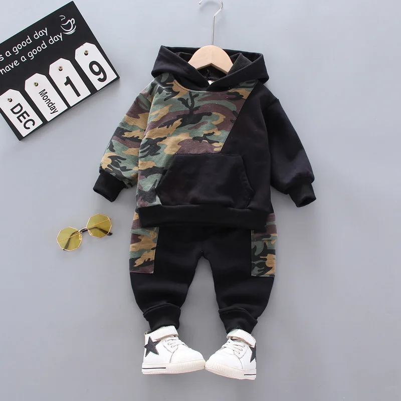 New Spring Autumn Children Clothing Baby Girl Clothes Boys Casual Hooded T-Shirt Pants 2Pcs/Sets Toddler Costume Kids Tracksuits