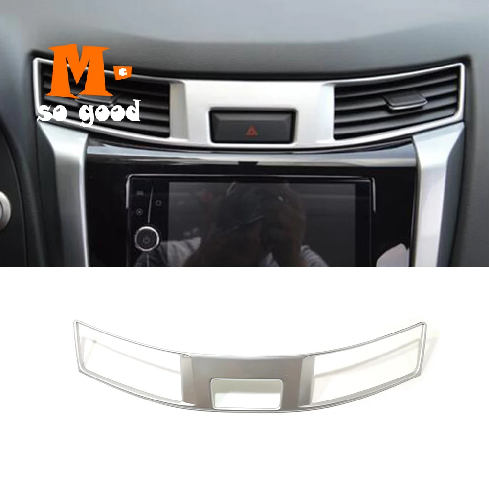 ABS Matte For Nissan Navara NP300 accessories 2017 2018 2019 Car Styling Car middle air outlet Decoration Cover Trim