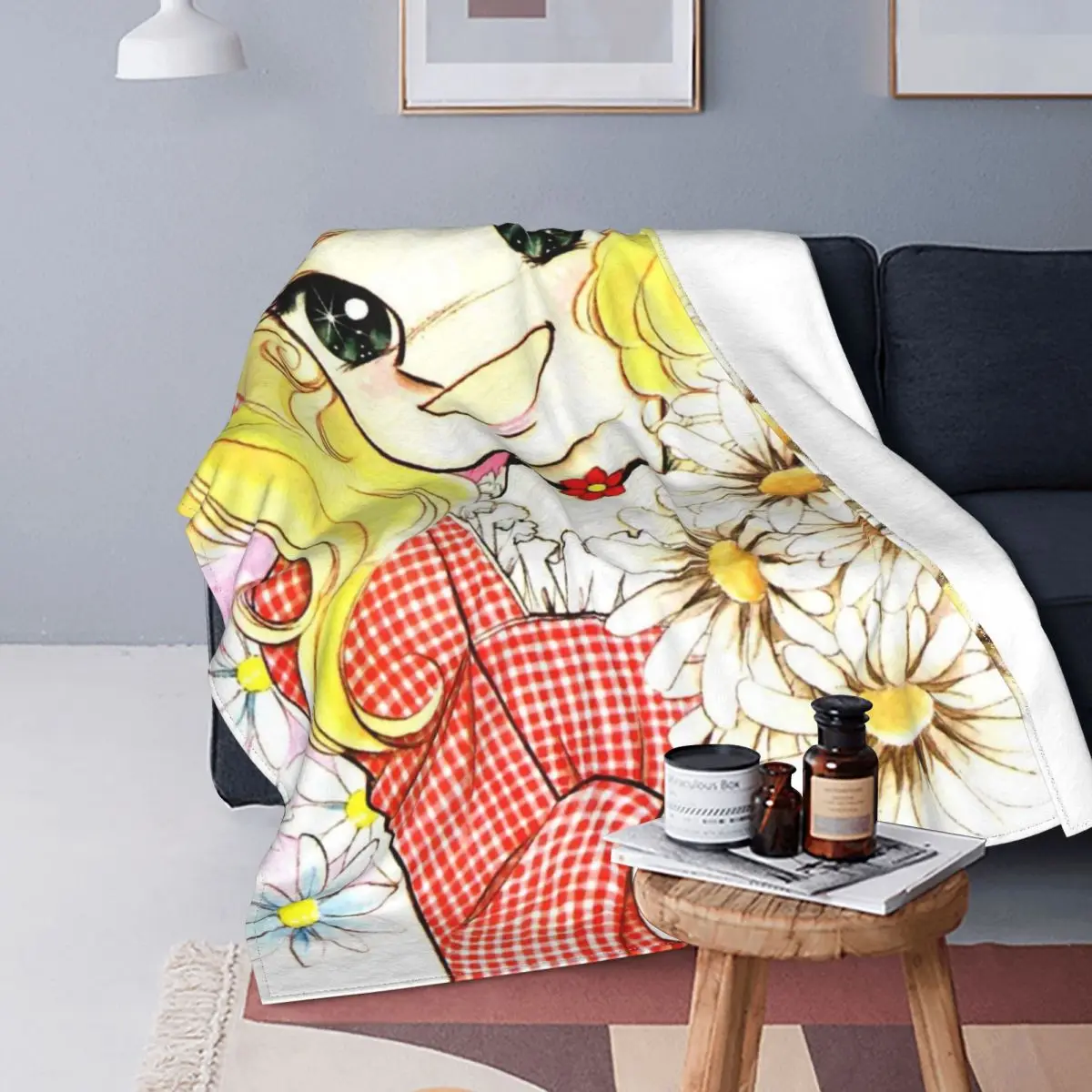 Candice White Candy Candy Blankets Fleece Japanese Anime Soft Throw Blankets for Bedroom Sofa Bedroom Quilt