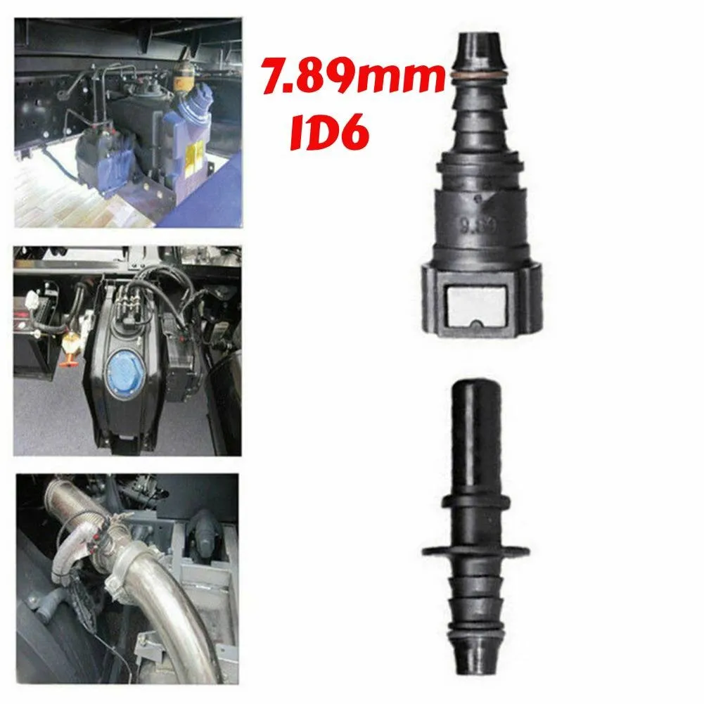 1 Set Fuel Line Hose Quick Release Connector Straight 7.89mm ID6 Car Fuel Line Hose Pipe Coupler Quick Release Connector