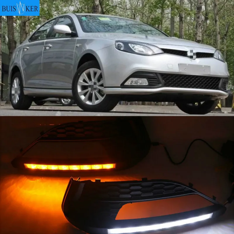 

LED DRL daytime running light for MG MG6 2010-2014 with Dynamics moving flash turn signal and blue night light