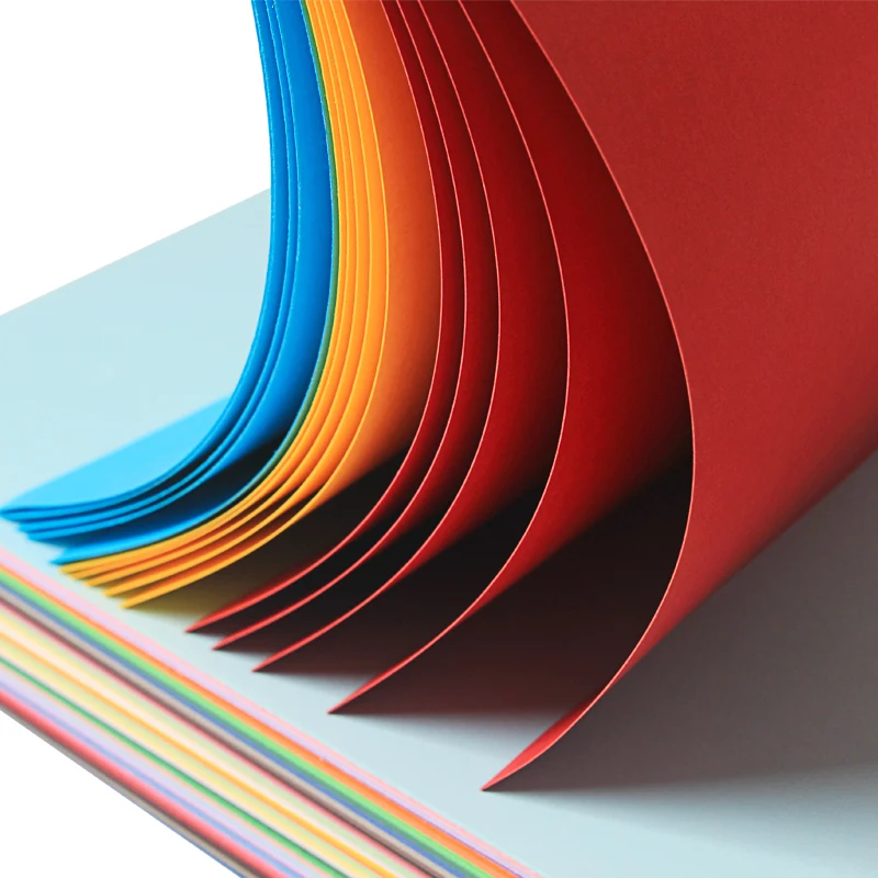 160g 100 Sheets In A4 Size Color Paper Cardboard Paper Multicolor Cardstock Craft Paper