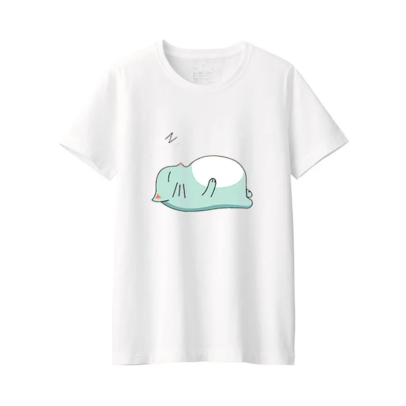 

New Cool Summer Casual white Short Sleeve T-shirts women Loose Cartoon pig pattern printing Harajuku style Comfortable tops