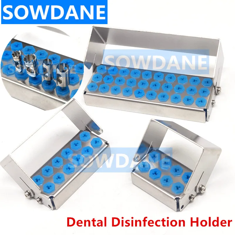 Dental Disinfection Holder Stander For Dental Lower Speed Handpiece Handle Bone Bur Sterilization Rack Autoclavable