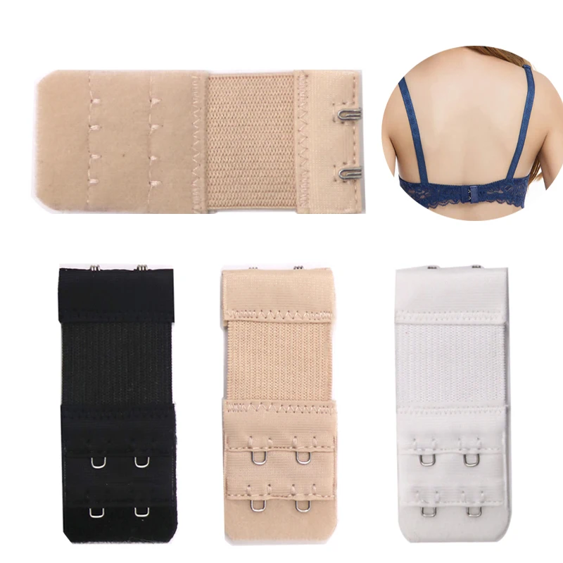 6/8Pcs Soft Nylon Bra Extenders Strap Extension 2 Rows Women Intimates Lengthened Bra Hook Extenders Bra Accessories 2/3 Hooks