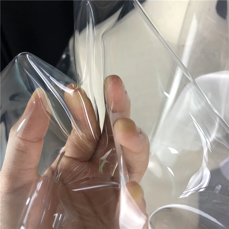 Width 135cm Thick 0.15mm Transparent Clear TPU Soft Waterproof Fabric Raincoat Bag Translucent Table Cloth Outdoor Protector DIY