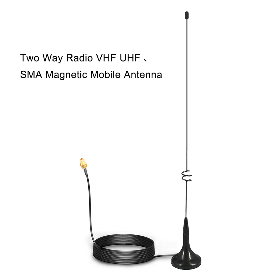 

UT-108UV Two Way Radio VHF UHF SMA Magnetic Mobile long Antenna for BAOFENG CB Radio Walkie Talkie UV-5R UV-B5 UV-B6 GT-3