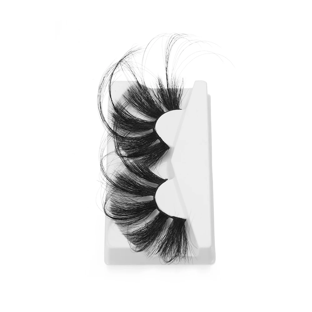 1Pair Beaver Thick Eyelash 70mm Super Long False Eyelashes 100% 3D Mink Eyelashes Exaggeration Fluffy Messy Criss-cross Lashes