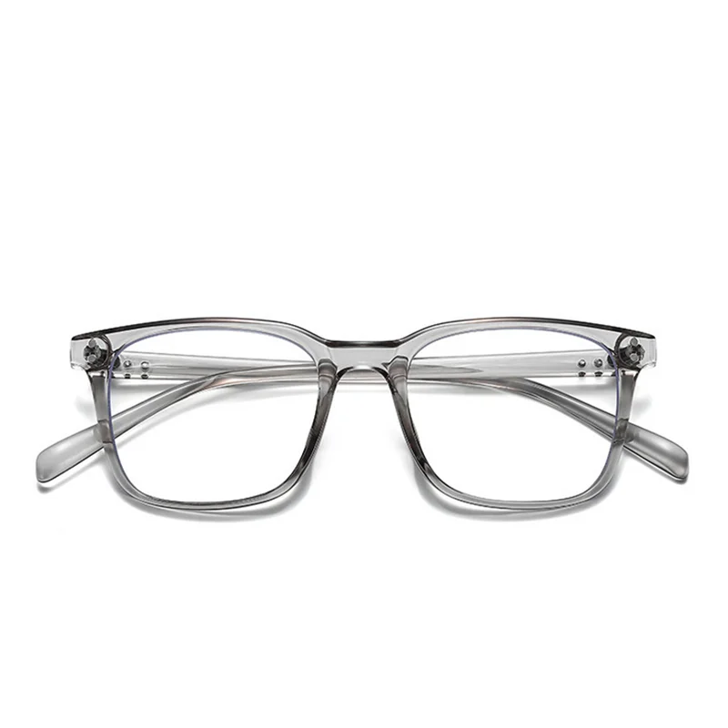 Rivet Student Square Myopic Glasses Women Men TR90 Retro Minus Lens Prescription Spectacle Diopter 0 -0.5 -0.75 -1.0 To -6.0