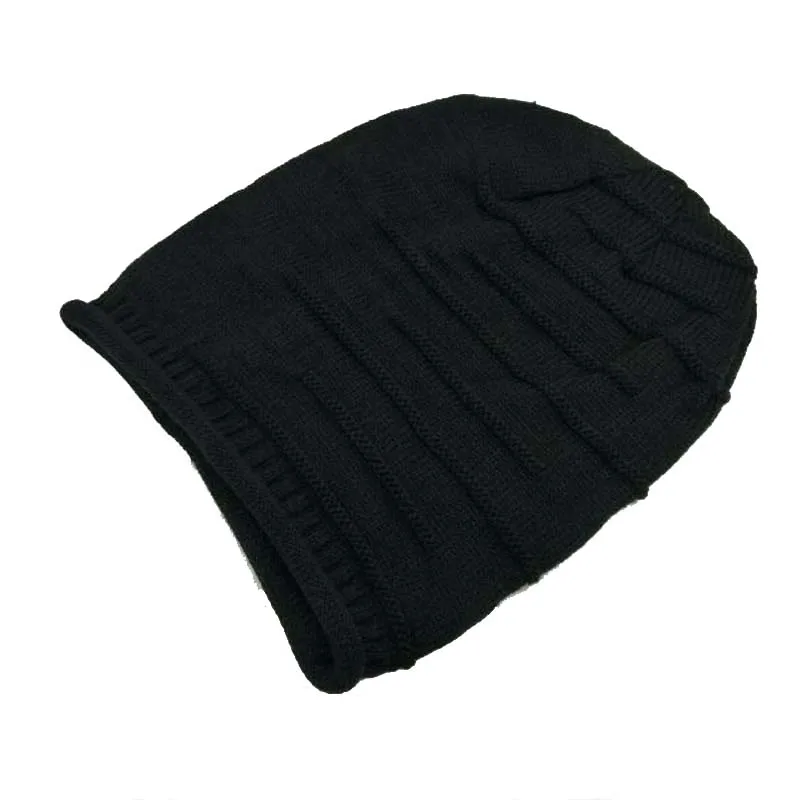 1 Pcs 2020 New Star Brand Knitted Caps Fashion Folding Winter Hats For Women And Men Skullies Beanies Acrylic Cotton 4 Colors