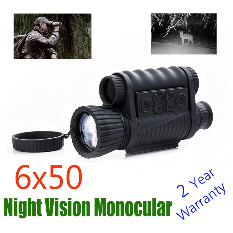 

WG650 Night Hunting Digital Optical Infrared 6X50 Night Vision Monocular 200M Range Night Vision Telescope Picture and Video