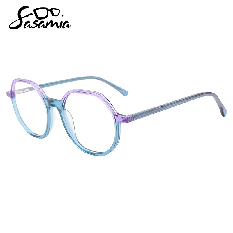 SASAMIA Lady Glasses Frame Patchwork Oval Design Women Optical Myopia/Reading Eyeglasses Frame Prescription Spectacles Frames