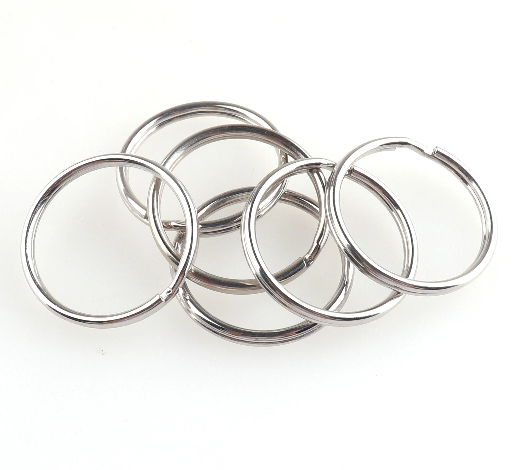 25mm Split Ring 10pcs Key Chain Key Ring Silver Jump Ring Iron Round Ring DIY Accessories Jewelry Charm Purse Handbag Hardware