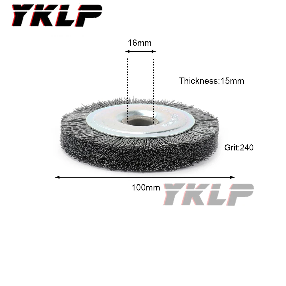 100mm Abrasive Wire Polishing Wheel Bristle Brush Disc Abrasive Wire Wheel Industrial Gear Brush 240 Grit