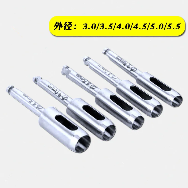 1 set/5pcs Dental Implant Bone Terphine Bur Tissue Punch Planting Tools Dentist Stainless Steel Surgical Instrument