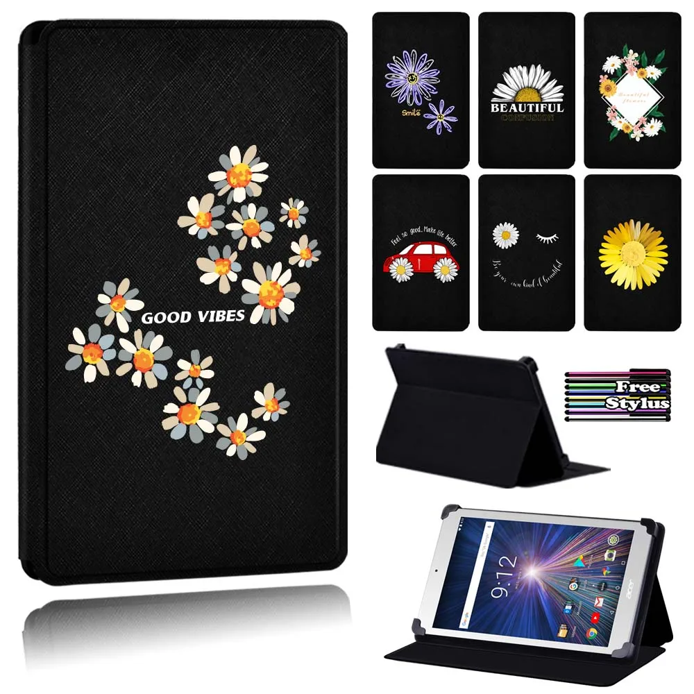 Daisy Soft Leather Tablet Case Fit Acer Iconia One 8 B1-810/Acer Iconia One 8 B1-811/Acer Iconia One 8 B1-(850/860/870) + Pen