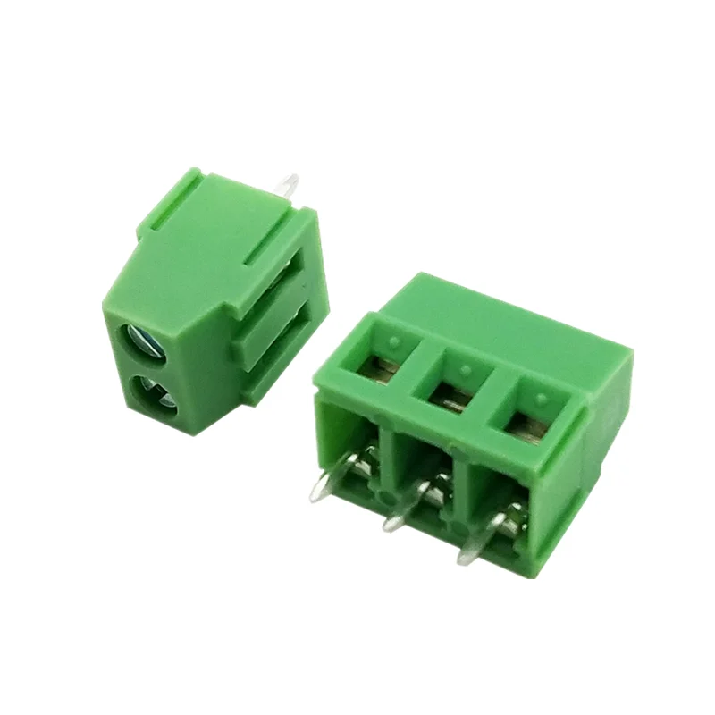 10Pcs KF128-2Pin/3Pin 2.54 / 3.5 / 3.81 / 5.0 / 7.5mm Spacing Terminal Block Splice Terminal Screw Type  PCB Screw Terminal