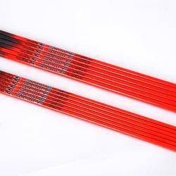 6pcs Pure Carbon Arrow Shaft Spine 300 340 400 500 600 700 800 ID 6.2mm OrangeTube DIY Archery for Bow Hunting Shooting