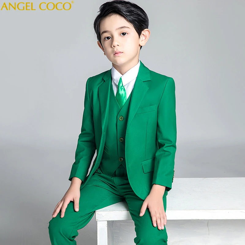 Boys suits for weddings Blue Kids Prom Suits Wedding Suits Kids tuexdo Children Clothing Set Boy Formal Classic Costume 5pcs/set