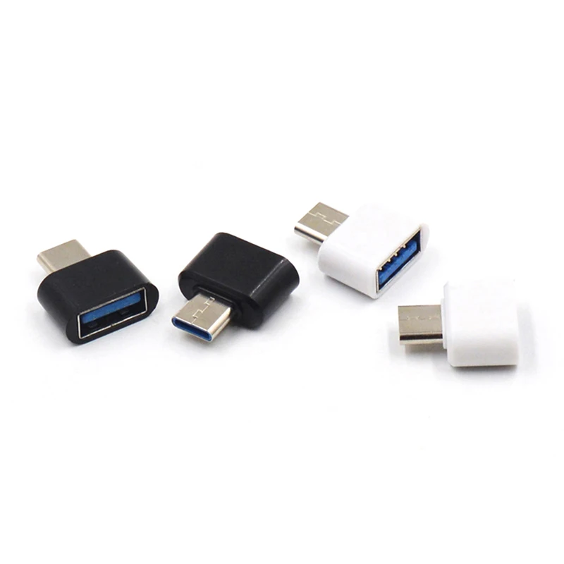 2pcs USB Type C Male To USB 2.0 Female OTG Converter Data Adapter For Phone