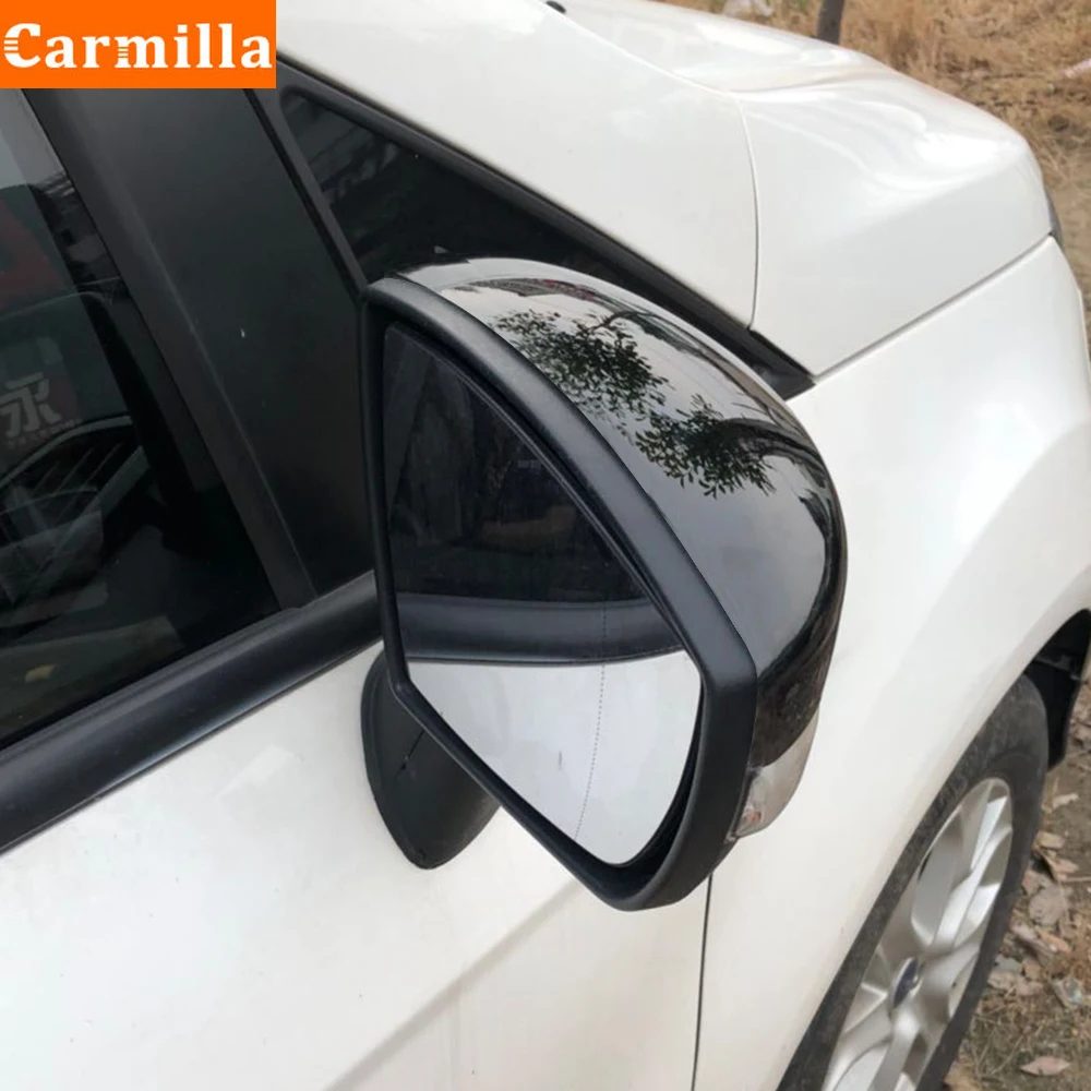 Carmilla 2Pcs/Set ABS Chrome Car Side Door Rear View Mirror Cap Cover Trim for Ford Ecosport 2018 2019 2020 Accessories