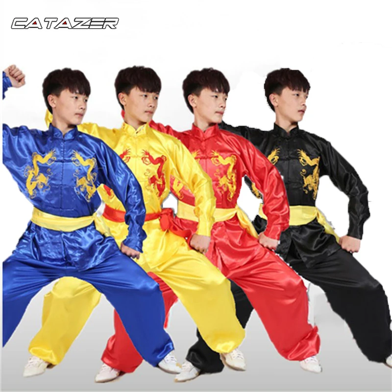 

Kids and Adults Embroidery Tai Chi Changquan Suit Martial Arts Kung Fu Wing Chun Karate Uniforms