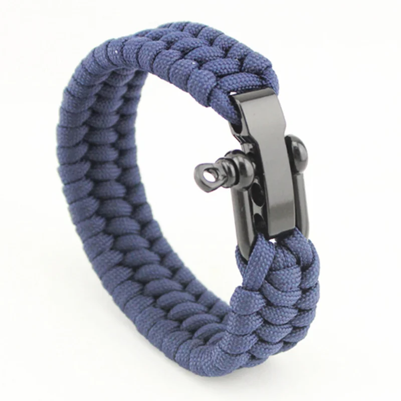 Multi Functional Emergency Paracord Bracelet Survival Parachute Outdoor Tools Scraper Whistle Buckle Jewelry Men Women