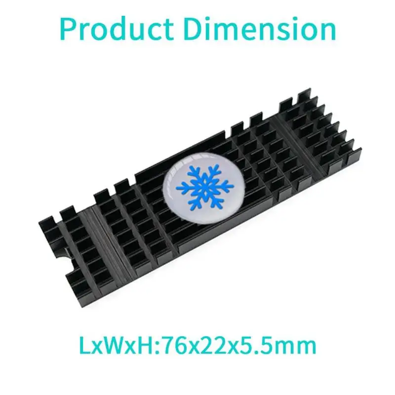 

M2 Heatsink Aluminum Radiator Extruded Heatsink for PCIe NVMe NGFF 2280 SSD Heat Dissipation Cooling Cooler Silicone Thermal Pad