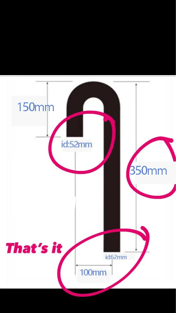 180-id52/62mm custom hose