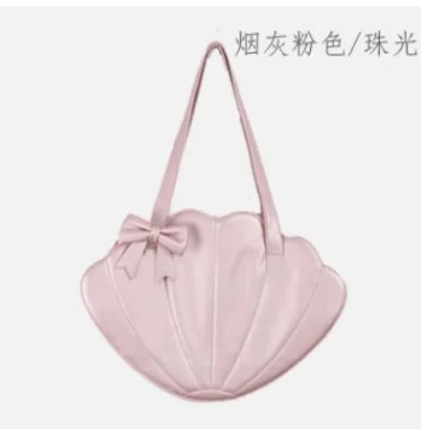 Sweet lolita big shell bag cute bowknot kawaii girl shoulder bag loli cosplay gothic lolita bag