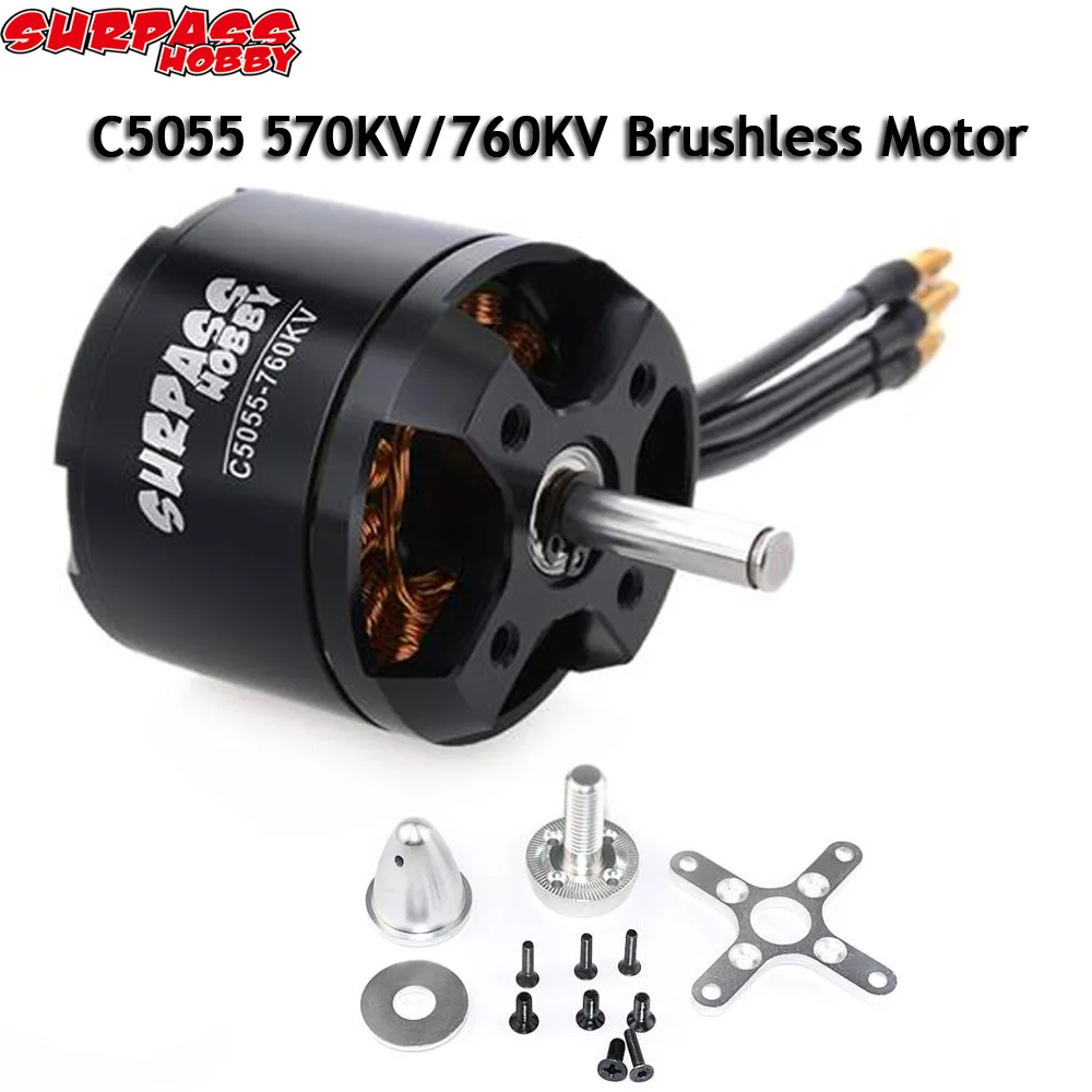

SURPASS HOBBY C5055 5055 570KV 760KV Brushless Motor for Airpalne Aircraft Multicopters RC Plane Helicopter