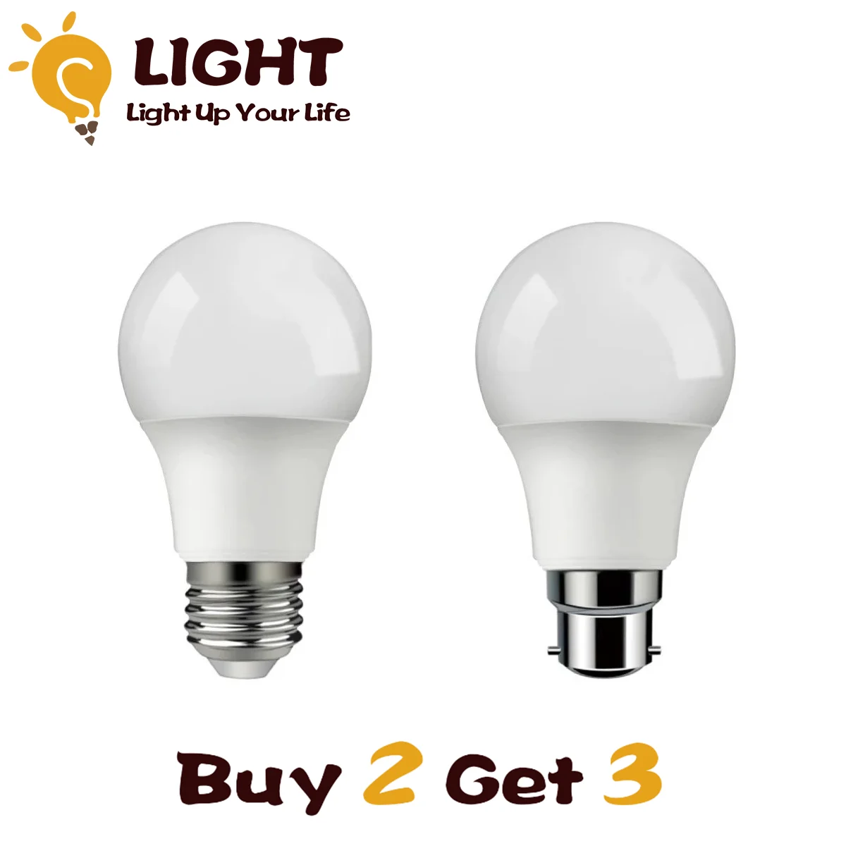 

(Buy 2 get 3) Super Bright LED Bulb Lamp 3W-18W B22 E27 3000K-6000K 1PCS Energy Saving Lamp for Home Office Interior Decoration