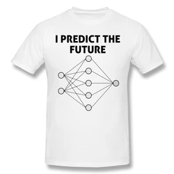 programmer T Shirt Red T-Shirt Neural Network Machine Learning Predict The Future Men Fashion Short Sleeve