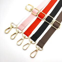 140cm Adjustable Fabric Bag Strap Gold Buckle Women Bag Strap For Crossbody Bag Red Black Shoulder Strap Purse Strap Accessories