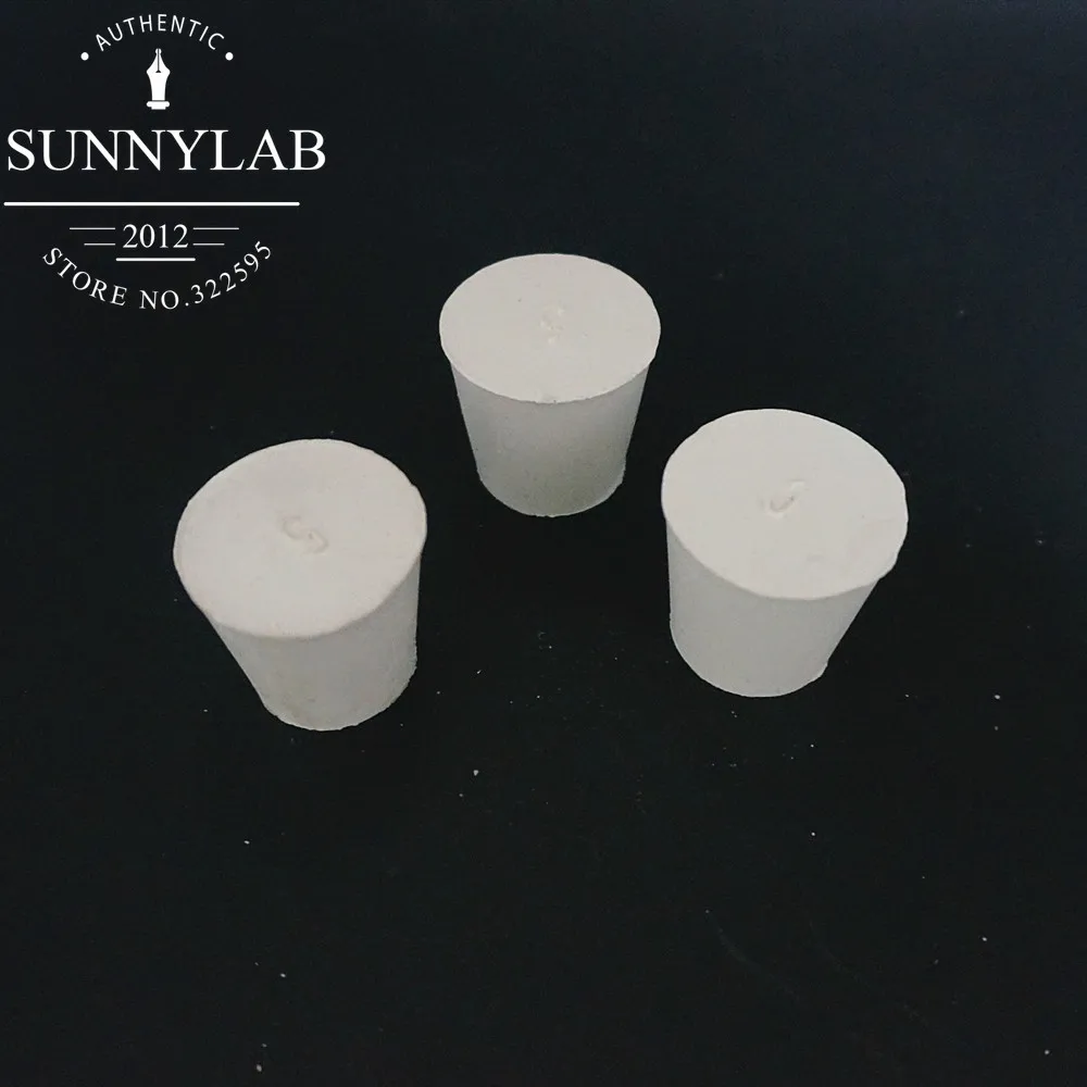 1Pcs 2Pcs 11 #-22 # Witte Rubberen Stop, Erlenmeyer Plug Flessenstop, test Tube Stopper