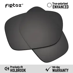 Firtox True UV400 Polarized Lenses Replacement for-Oakley Holbrook OO9102 Sunglasses (Compatiable Lens Only) - Black