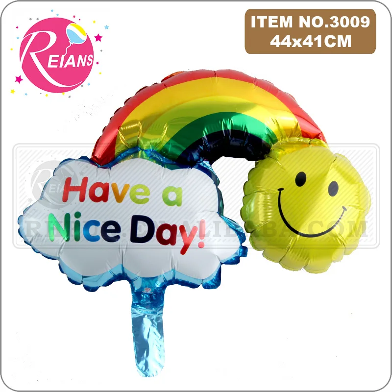 Mini Rainbow Smile Cloud Balloons Children's Birthday Party Balloon New Kids Sunshine Toy Sun Flower Bee Anniversary Decoration - Detail 1
