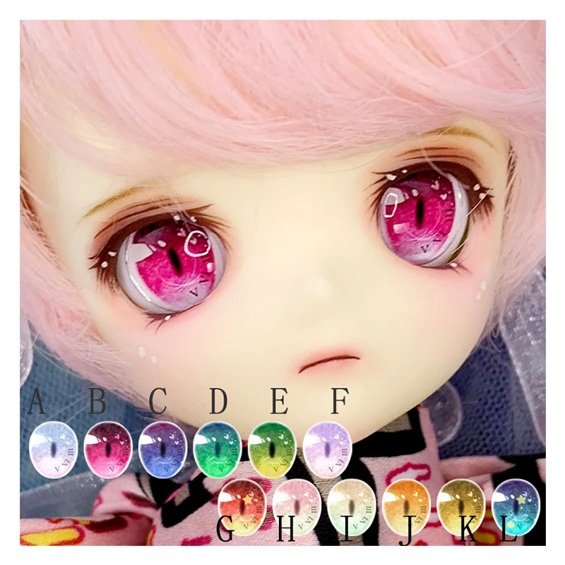 

BJD eyes 10mm-14mm-18mm-24mm eyes doll half cover eyes for 1/8 1/6 1/4 1/3 BJD DD doll accessories doll eyes