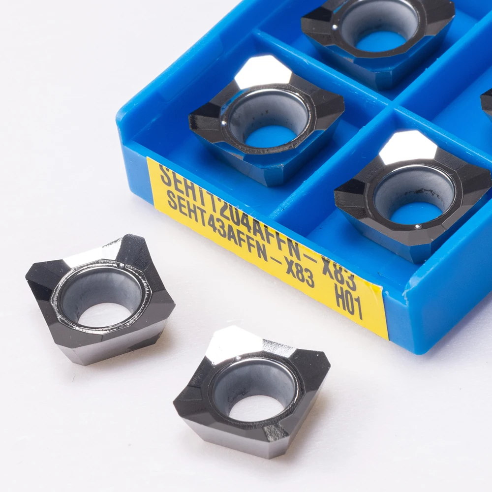 SEHT1204/fn X83 H01 أداة طحن كربيد إدراج SEHT 1204 مطحنة الوجه SEHT1204/فائقة التصنيع باستخدام الحاسب الآلي الفولاذ المقاوم للصدأ أداة تحول خارجية