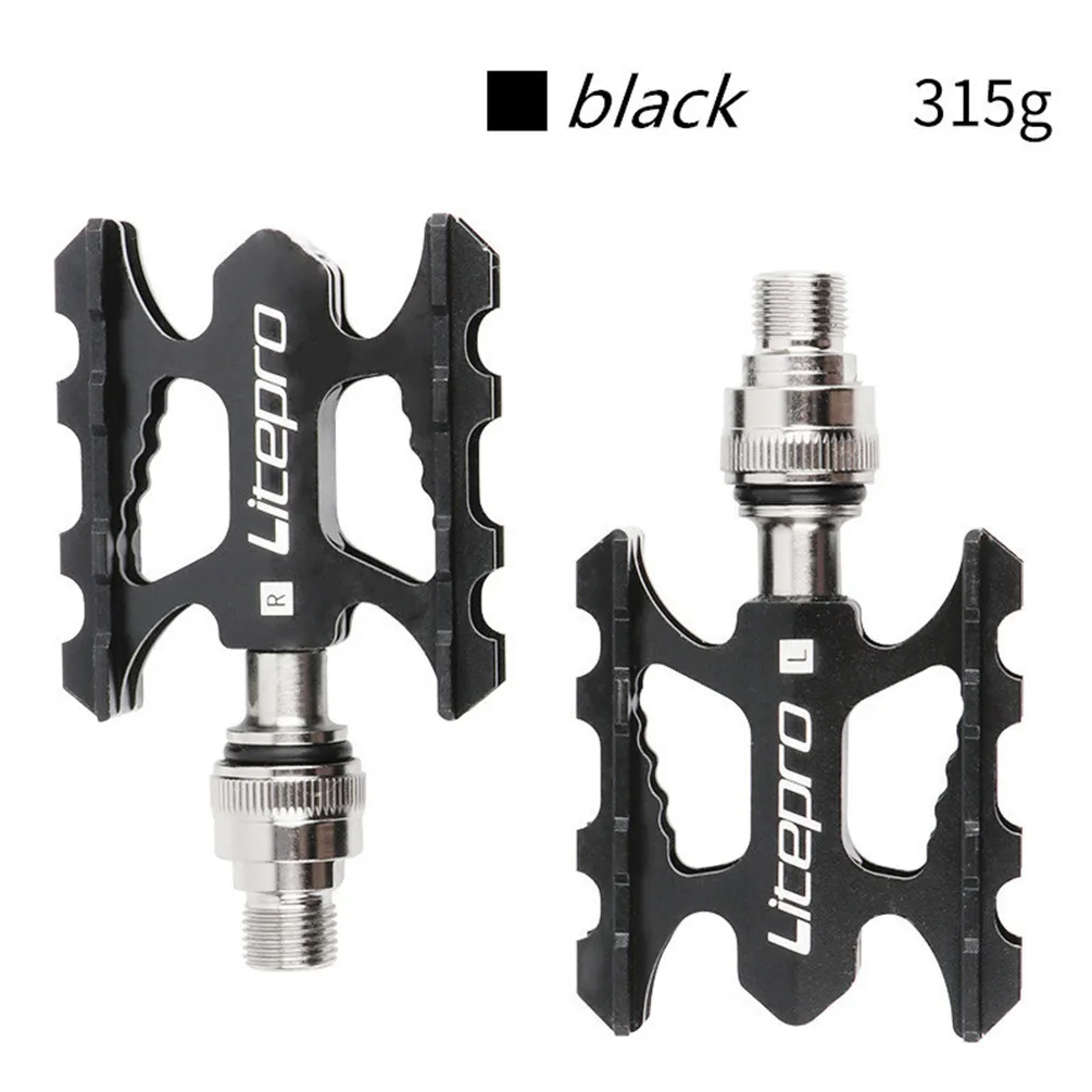 Litepro Quick Release Folding Bike Pedal Ultra-light Aluminum Alloy MTB Road Bike Non-slip For Brompton Fnhon Bicycle Pedal